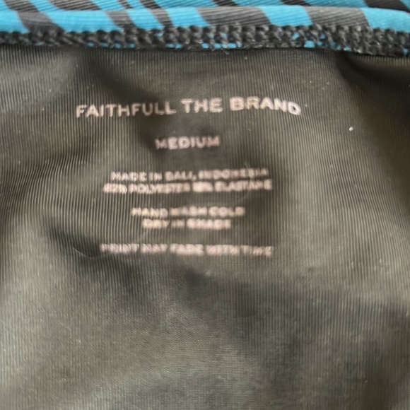 Faithfull The Brand Bettina One Piece Swimsuit Animal Print Blue/Black Size M - Picture 10 of 11